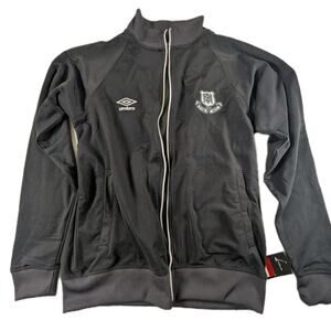 Umbro Football International SOCCER Full Zip Track Jacket Men's Small Charcoal